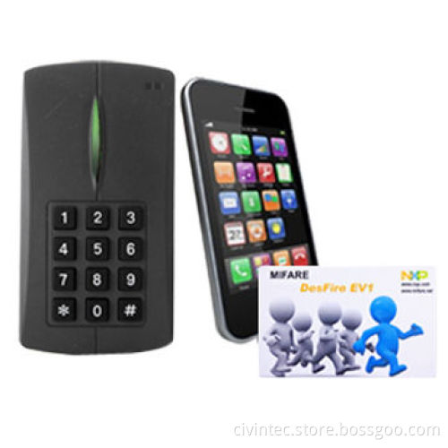High Secure IP Access Control Time Attendance Reader, Supports Contactless Smart Card Outdoor